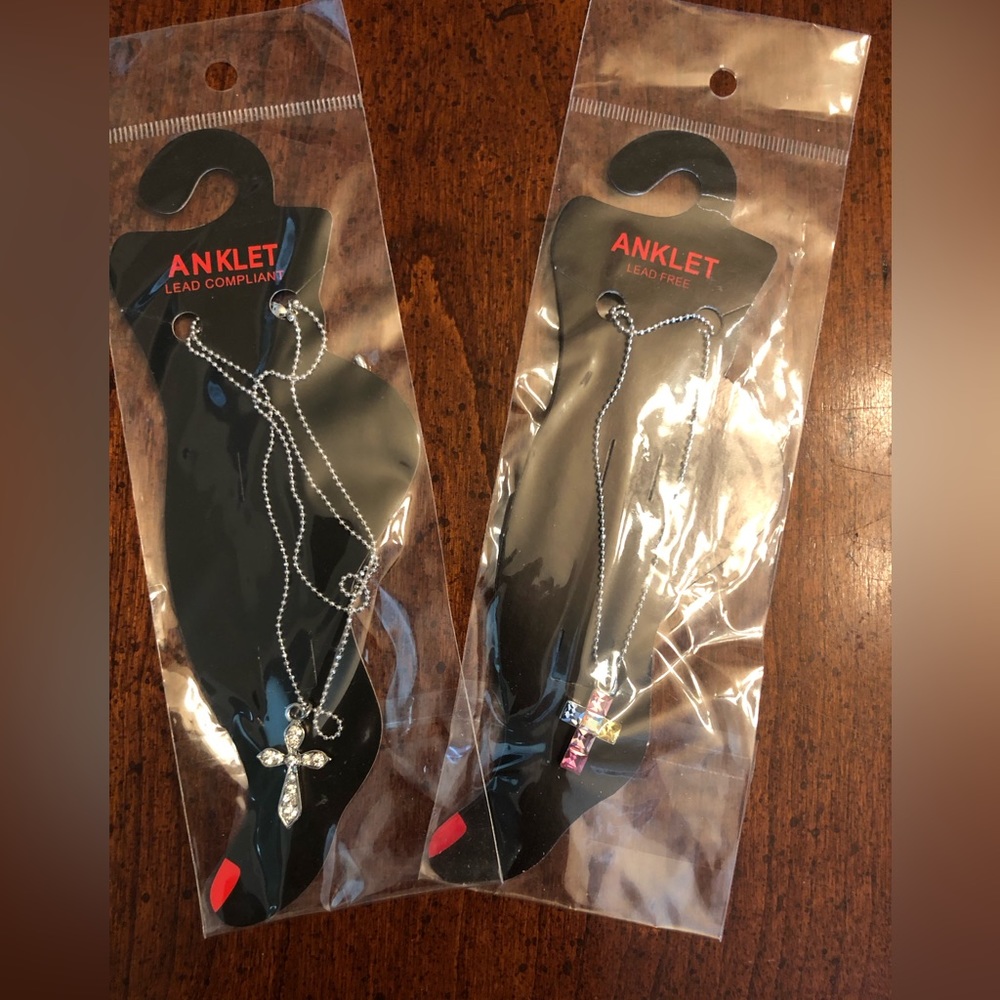 Cross Anklets